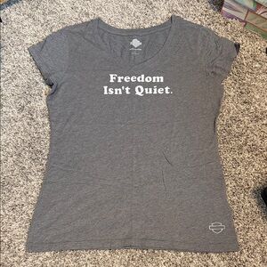 Harley Davidson “freedom isn’t quiet” shirt